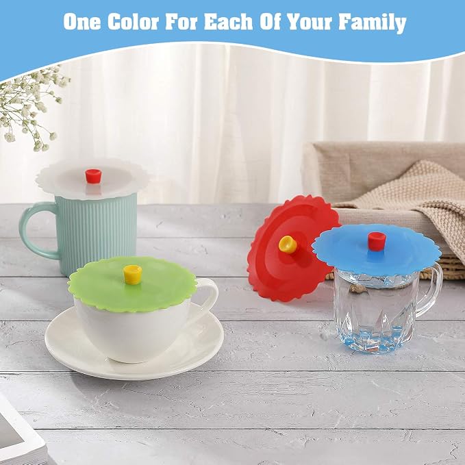 Silicone Cup Covers , Multicolored Silicone Lids - Image 7