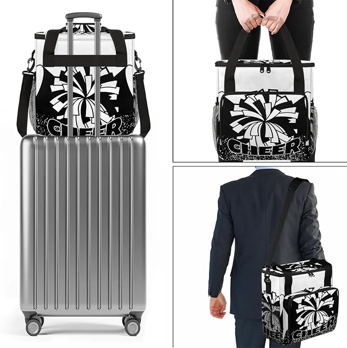 Cheer Theme Coffee Maker Carring Bag, Large Insulated Storage Organizer Case - Image 7