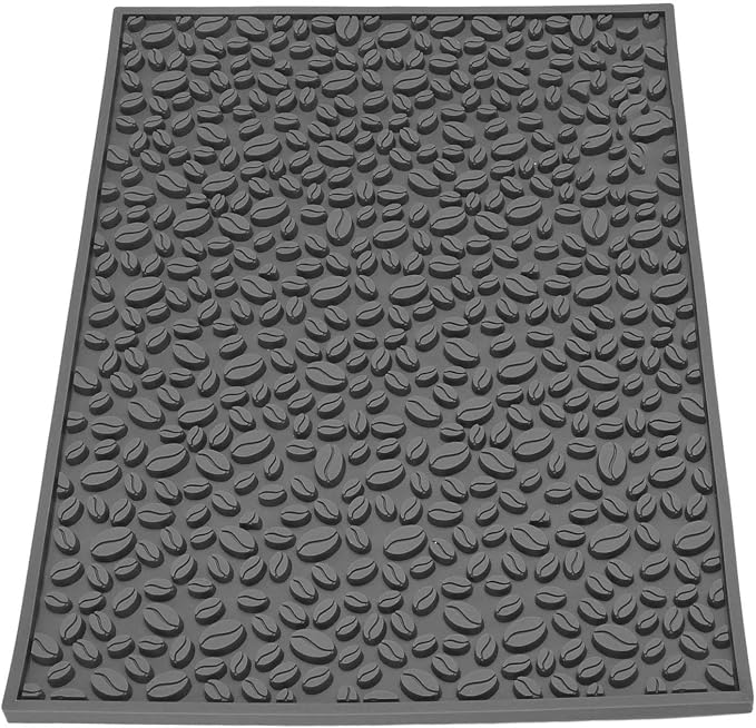 Coffee Bar Mat Slip Water Absorbing | Coffee Bean Design PVC Drip Tray - Image 9