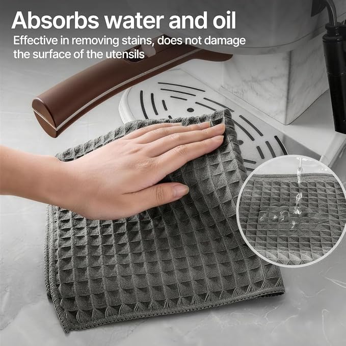 4 Pcs Barista Towels 11.8 Inch Waffle Weave Microfiber Cloths - Image 7