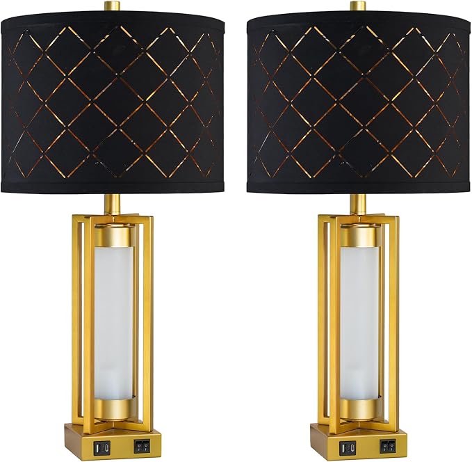 Set of 2 Modern Table Lamps for Living Room Bedroom - Image 9