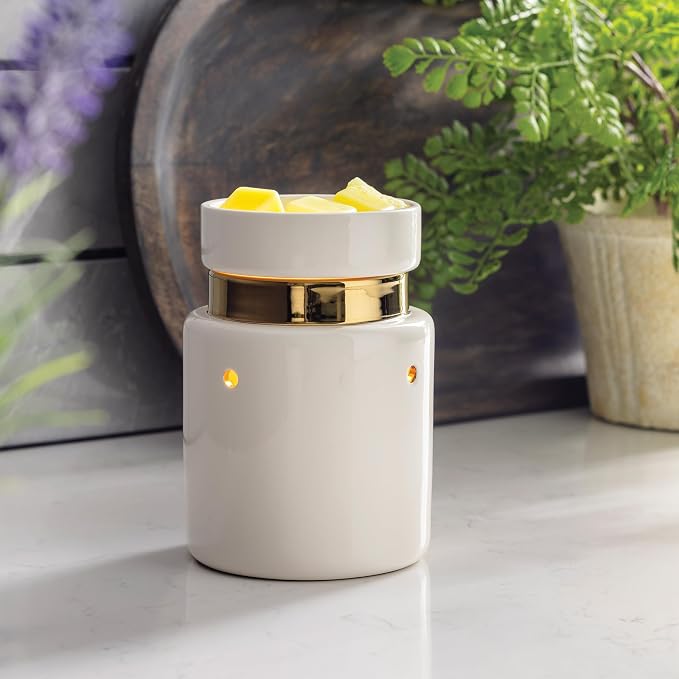 Candle Warmers ETC White & Gold Illumination Fragrance Warmer - Image 3