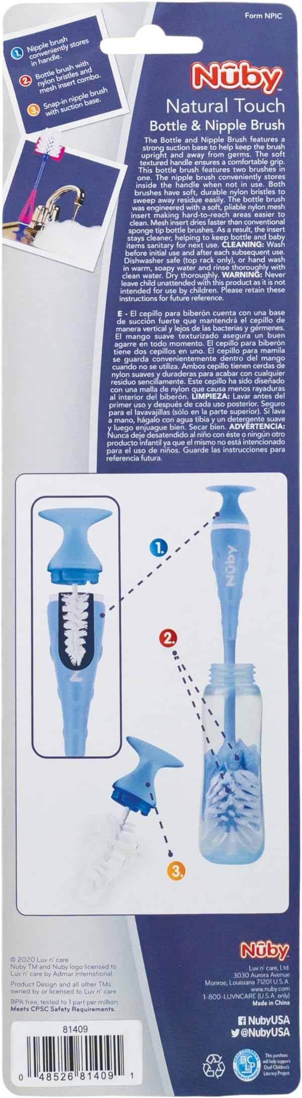 Nuby 2-in-1 Baby Bottle Brush - Image 6