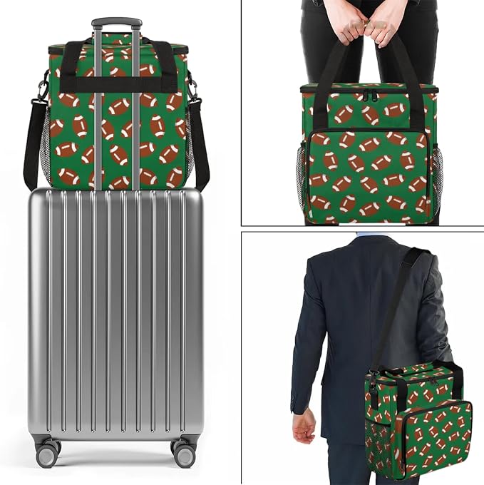 Football Coffee Maker Travel Bag, Football Large Carrying Storage Case - Image 7