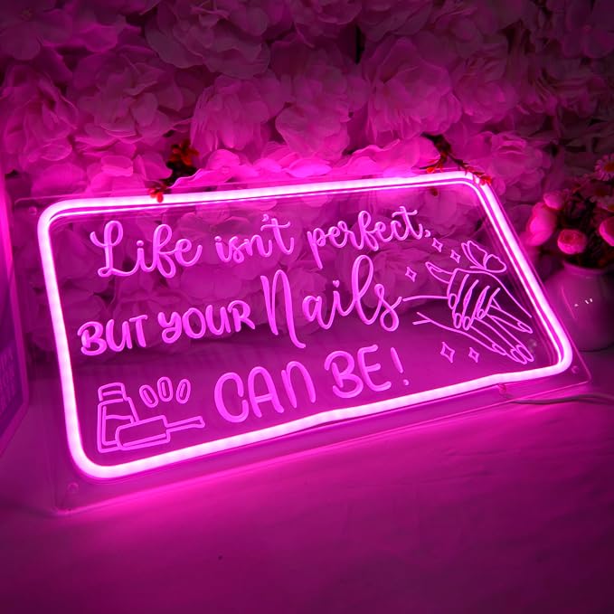 Planzo NAILS Neon Sign Nails Tech Spa Salon Studio Beauty Business Stores Logo - Image 7