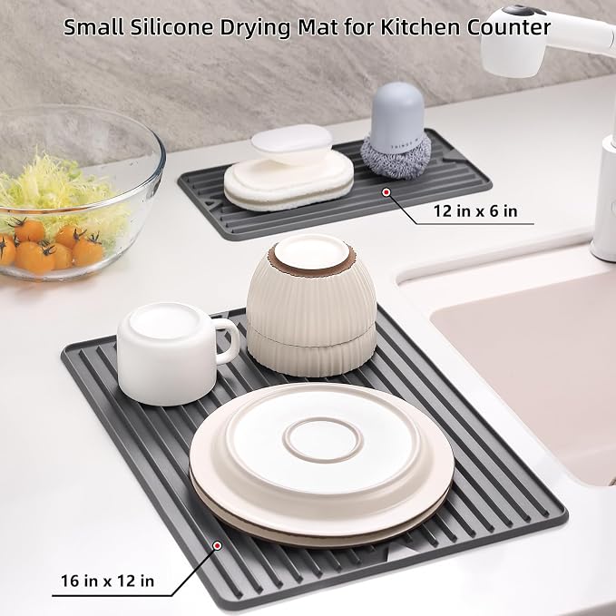Dish Drying Mat, Mini Silicone Drying Mat - Image 9