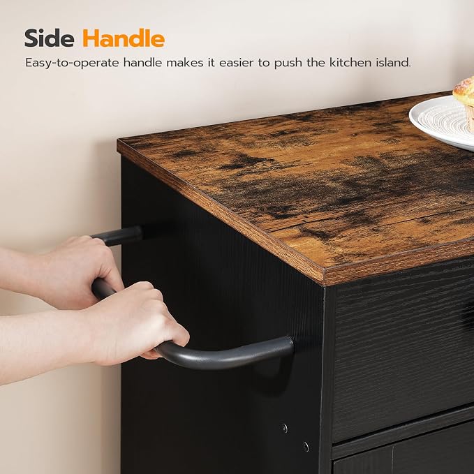 HOOBRO Kitchen Island, Storage Cabinet - Image 9