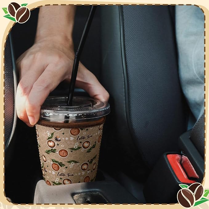 6 Pcs Teacher Iced Coffee Cup Sleeves Gift End of Year Appreciation Reusable - Image 6