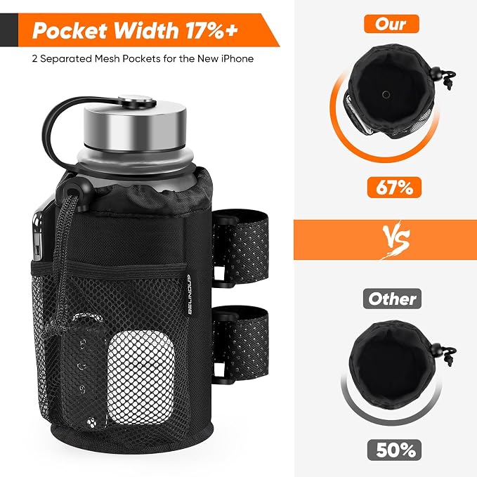Belinous 2 Pack UTV Cup Holder for 8-32oz Bottles, Roll Bar Water Bottle Holder - Image 7