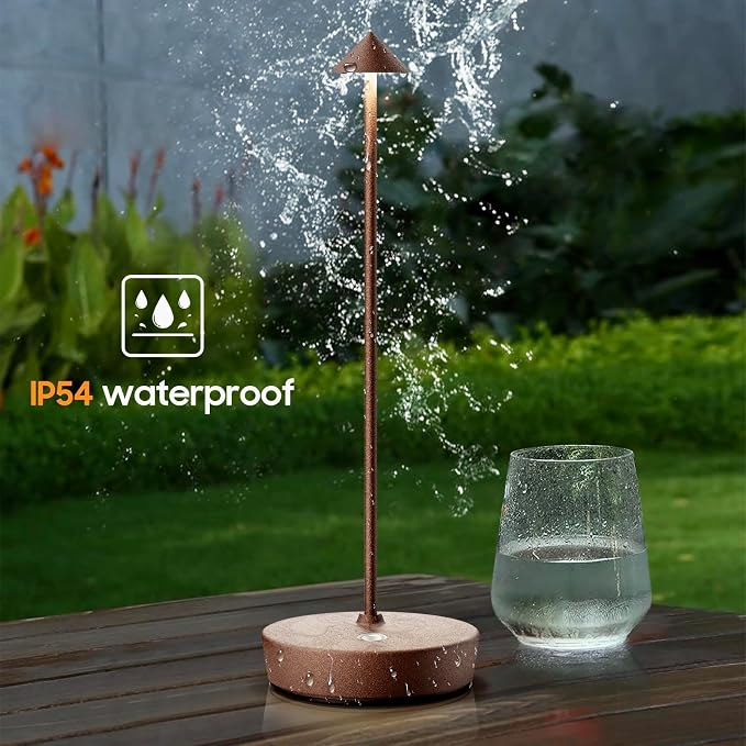 Set of 2 Rechargeable Cordless Table Lamp, 6000mAh LED Battery Operated Desk - Image 7