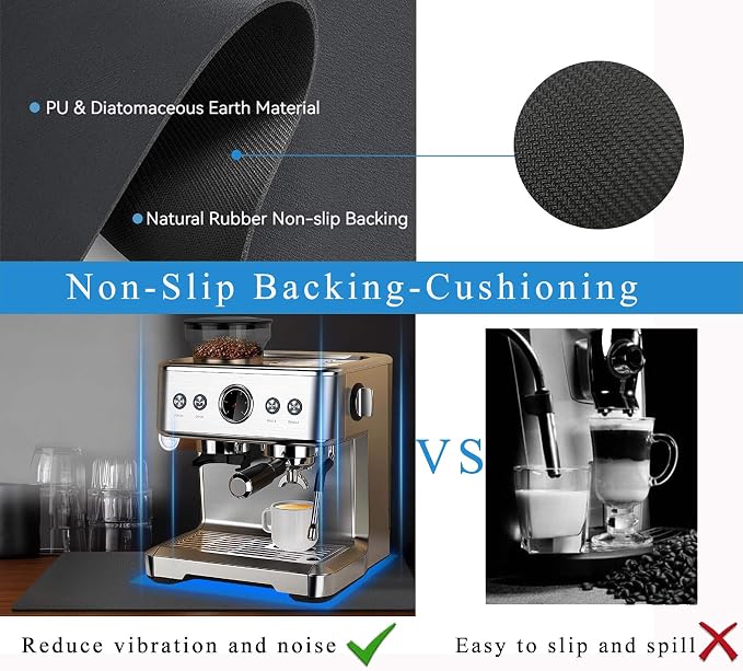 Coffee Mat for Countertops, Coffee Bar Accessories Fit Under Coffee Maker - Image 6