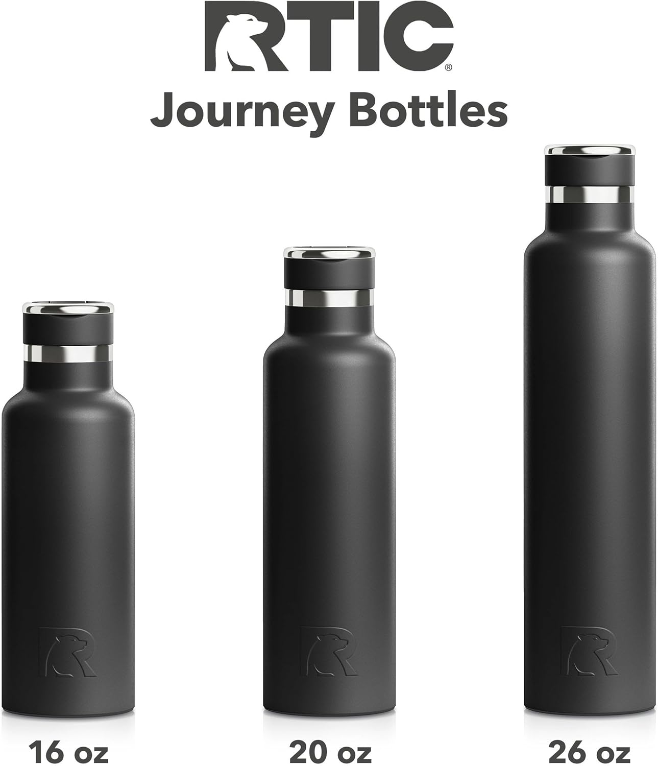 RTIC 26oz Journey Bottle Metal Stainless Steel Vacuum Insulated, BPA Free, Reusable, for Water, Hot and Cold Drinks, Travel, Sports, Camping, Sunlight Glitter