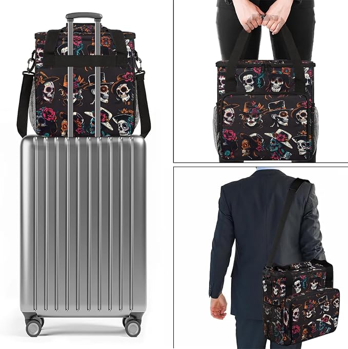 Mexican Day Of The Dead Funny Sugar Skull Coffee Maker Carring Bag, Large - Image 7