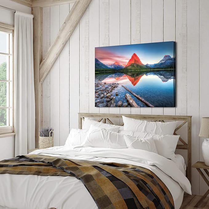 Glacier Mountain Canvas Wall Art USA Glacier National Park Mountains Landscape - Image 6
