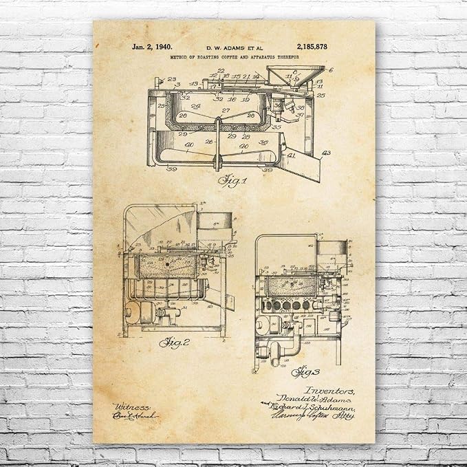 Pan Coffee Roaster Poster Print, Coffee Decor, Barista Gift, Restaurant Wall Art by Unknown