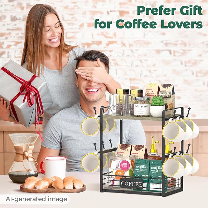 EsLuker.ly Coffee Mug Cup Holder Stand Bar Station Organizer - Image 7