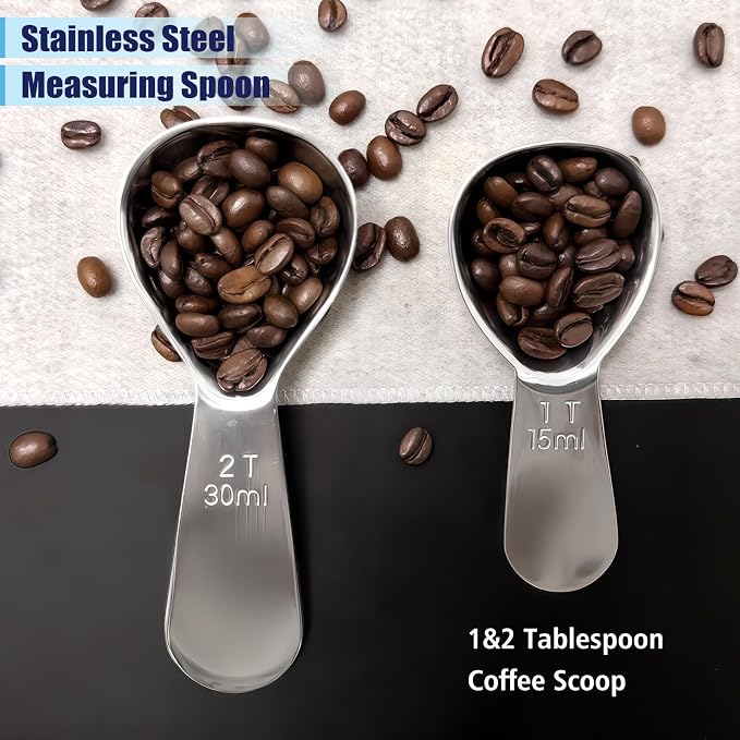 2Pcs 15ml Coffee Scoop 1 tablespoon, 304 Stainless Steel Measuring Coffee Scoop - Image 7