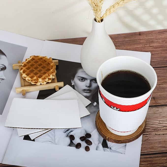 Disposable Coffee Cup Sleeves Corrugated Kraft Paper Coffee Cup Sleeves Holder - Image 7