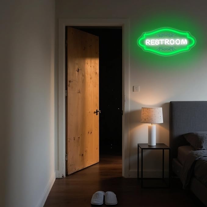 Restroom Neon Sign for Wall Decor Dimmable Toilet Neon Light for Home Bathroom - Image 6