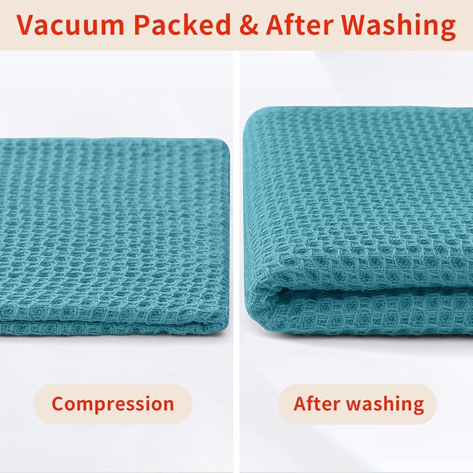 Homaxy 100% Cotton Waffle Weave Kitchen Dish Towels, Ultra Soft Absorbent Quick - Image 7