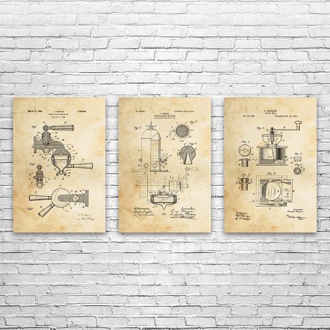 Espresso Bar Posters Set of 3, Restaurant Decor, Barista Gift, Espresso Bar Art by Unknown
