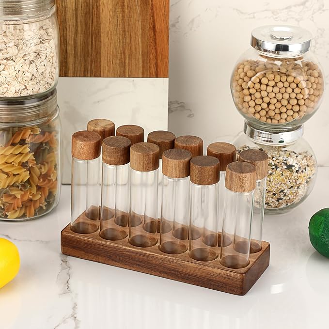 JUXYES Set of 12 Single Dose Coffee Bean Storage Tubes - Image 9