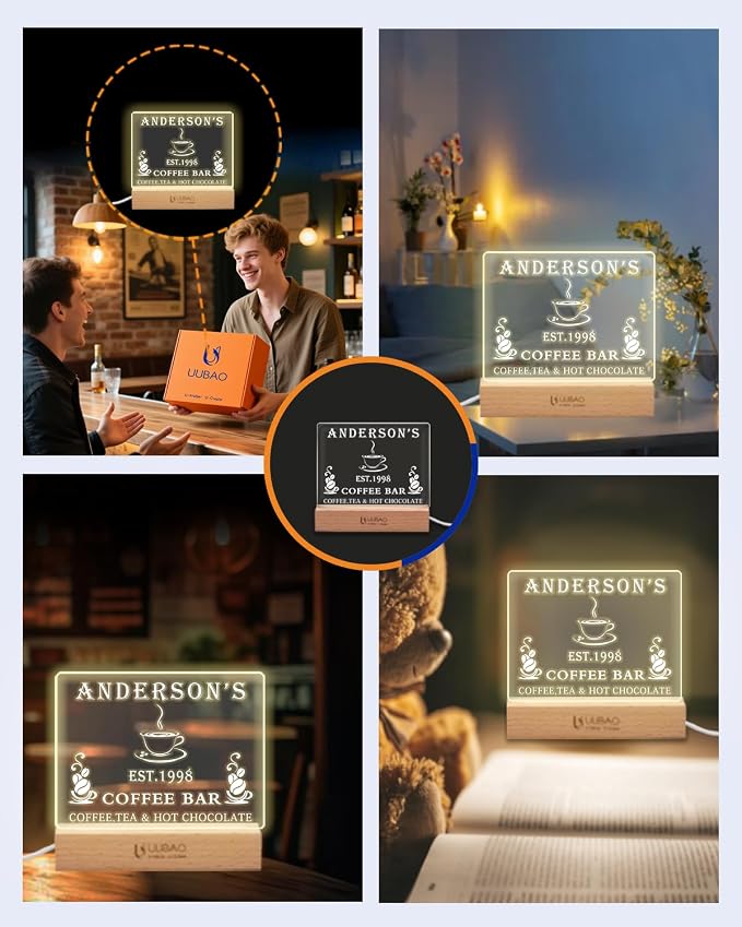 Personalized Bar Signs with Name Customized Home Coffee Bar Mini Bar Sign Gifts - Image 7