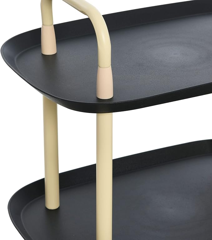 Main + Mesa Modern Plastic and Metal 2-Tier Trolley - Image 8
