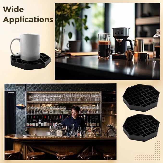 4.1 in X 4.1 in X 0.8 In/10.5×10.5×2 Cm, Bar Coffee Plastic for, Prevents - Image 5