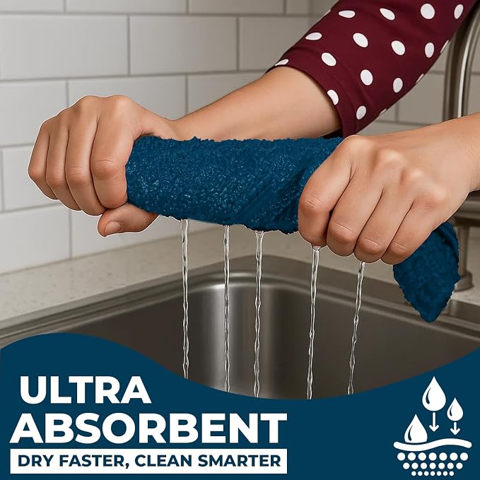 DAN RIVER Premium Blue Opal Kitchen Towels - Image 9