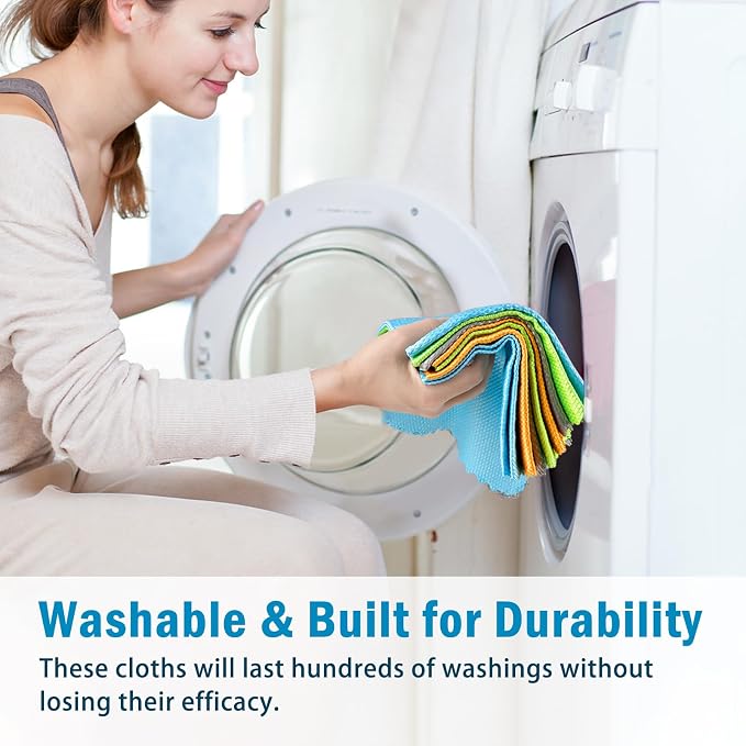 AIDEA Microfiber Glass Cleaning Cloths, Lint Free Magic Cleaning Cloth - Image 8