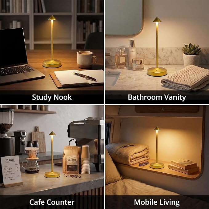 2 PACK Cordless Lamps, Battery Rechargeable Table Lamp, Portable Lamps - Image 7