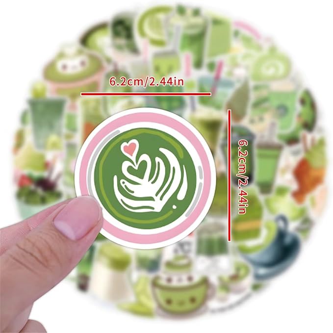 55PCS Matcha Stickers Funny Summer Decorations Stickers - Image 6