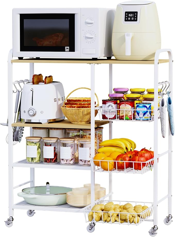 HapiRm Rolling Kitchen Microwave Cart - Image 9