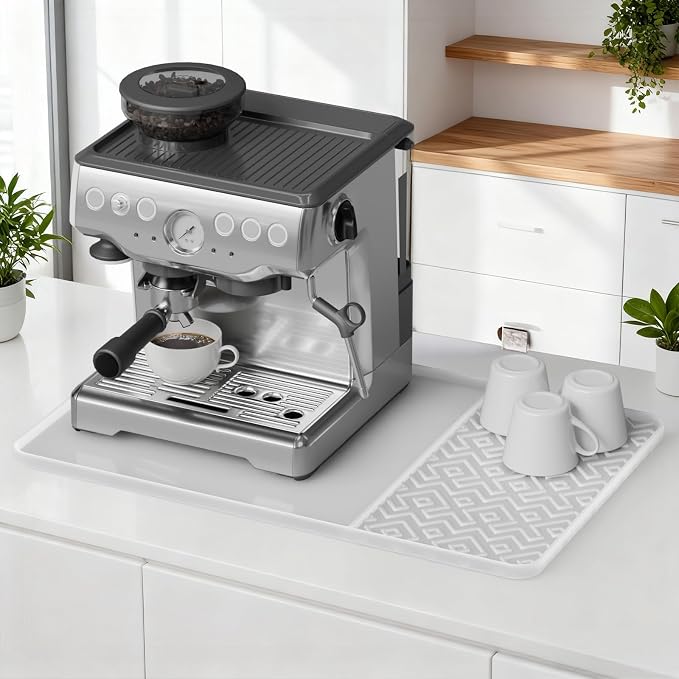 Silicone Coffee Mat with Raised Edges 24" x 16" – Waterproof Countertop Mat - Image 9