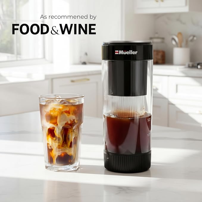 Mueller RapidBrew Cold Brew Iced Coffee Maker – 10 Min Fast Brew Portable - Image 5