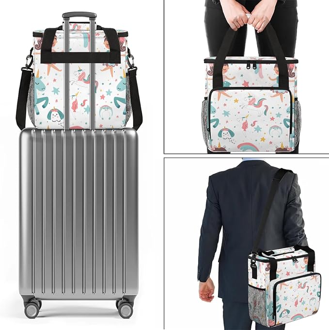 Cute Ballerina Unicorn Coffee Maker Carring Bag, Large Insulated Storage - Image 7