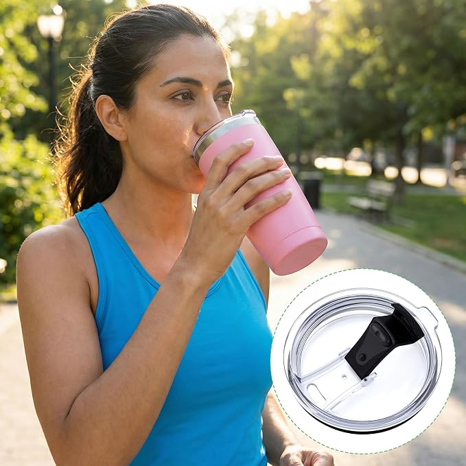 HINZIC 2 Pack 30 oz Tumbler Lids, Travel Spill Proof Cup Cover - Image 7