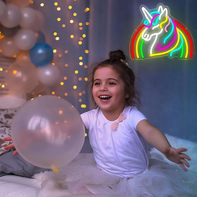 Unicorn Neon Sign for Wall Decor Dimmable Rainbow Unicorn LED Neon Light for - Image 6