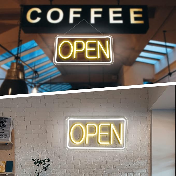 Open Signs for Business, Neon Open Sign Led, 16.5"x 9", - Image 8