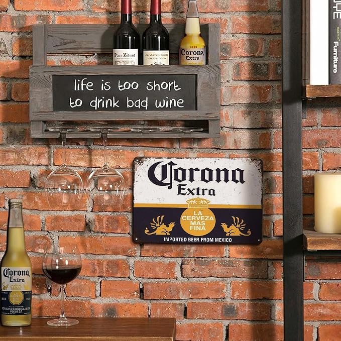 Bar Signs for Home Bar, Beer Signs for Man Cave, 4 Pieces Vintage Beer Signs - Image 6