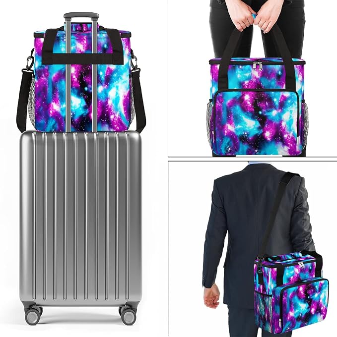 Funny Galaxy Coffee Maker Carring Bag Glitter Space Travel Storage Tote Bag - Image 7