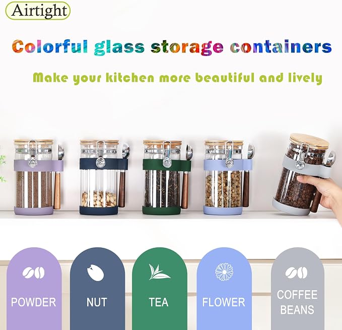 Airtight Clear Glass Coffee Bean Storage Container - Image 8