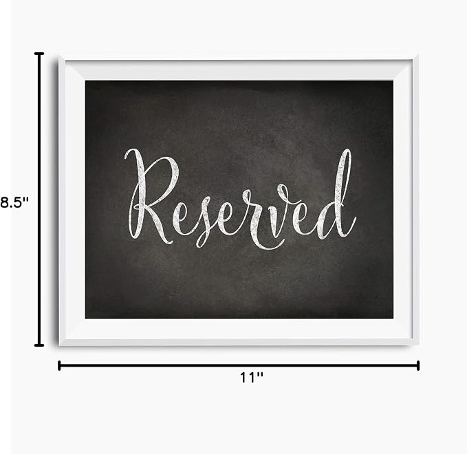 Andaz Press Wedding Party Signs, Vintage Chalkboard Print, 8.5x11 inch - Image 2