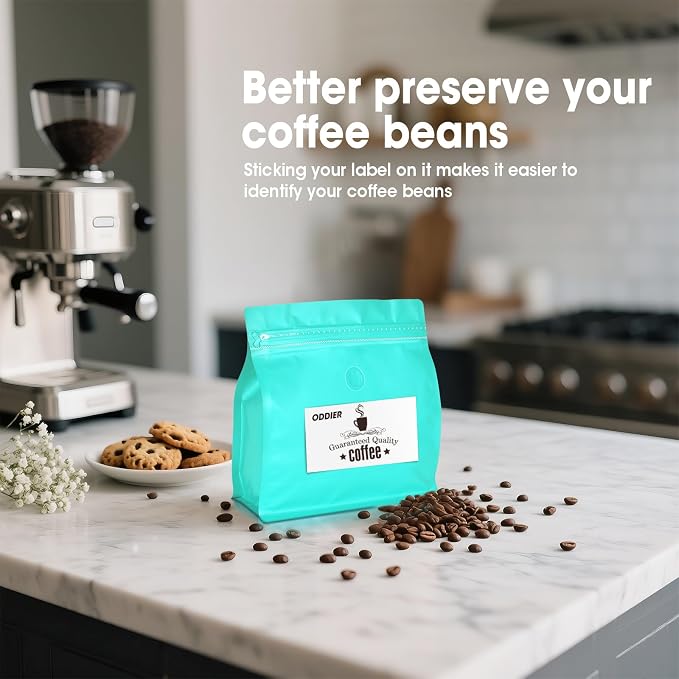 50 Count 8oz Coffee Bags with Valve, 1/2 lb Vented Coffee Beans Packaging Bags - Image 9