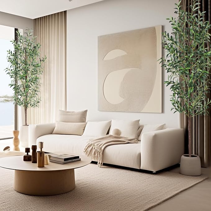 Artificial Olive Tree, 6FT Tall Faux Olive Trees 72in Outdoor Fake Potted Silk - Image 7