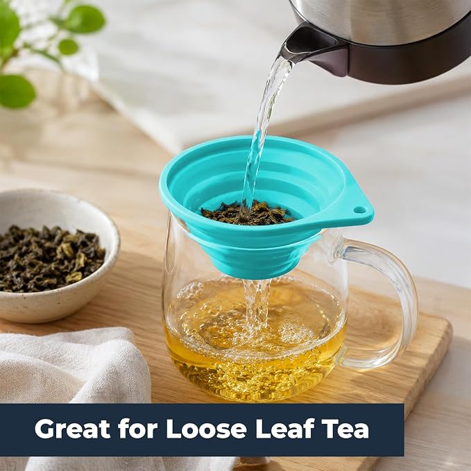 Vespara 2 pack Collapsible Fine Mesh Strainer, 4 Inch Silicone Funnel - Image 7