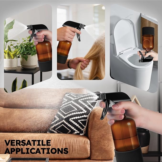 Tecohouse 2 Pack 360° Amber Glass Spray Bottles - Image 7