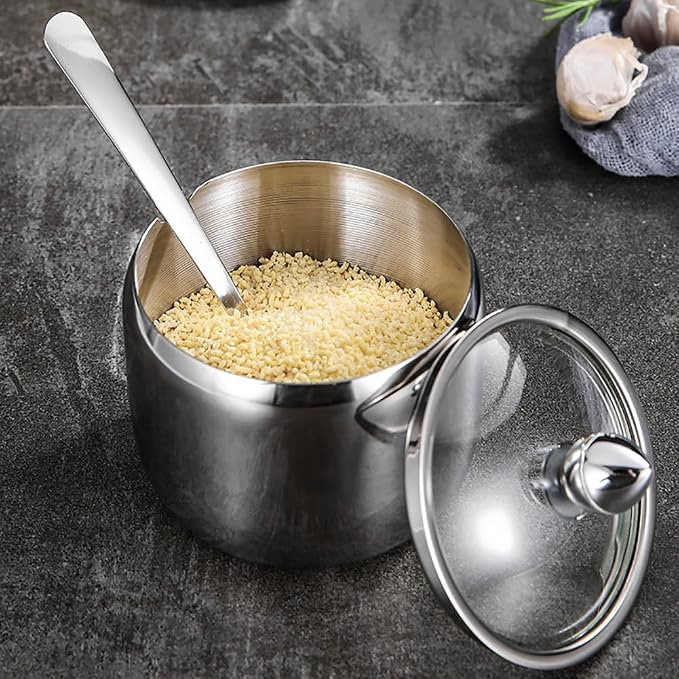 Stainless Steel Sugar Bowl - Image 3
