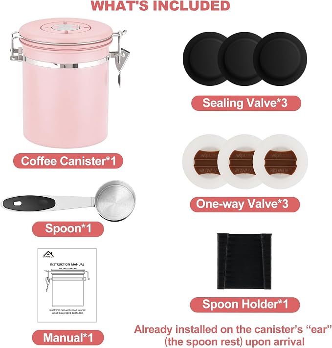 ShanSon Coffee Canister Airtight, Stainless Steel Bean Storage Container - Image 9